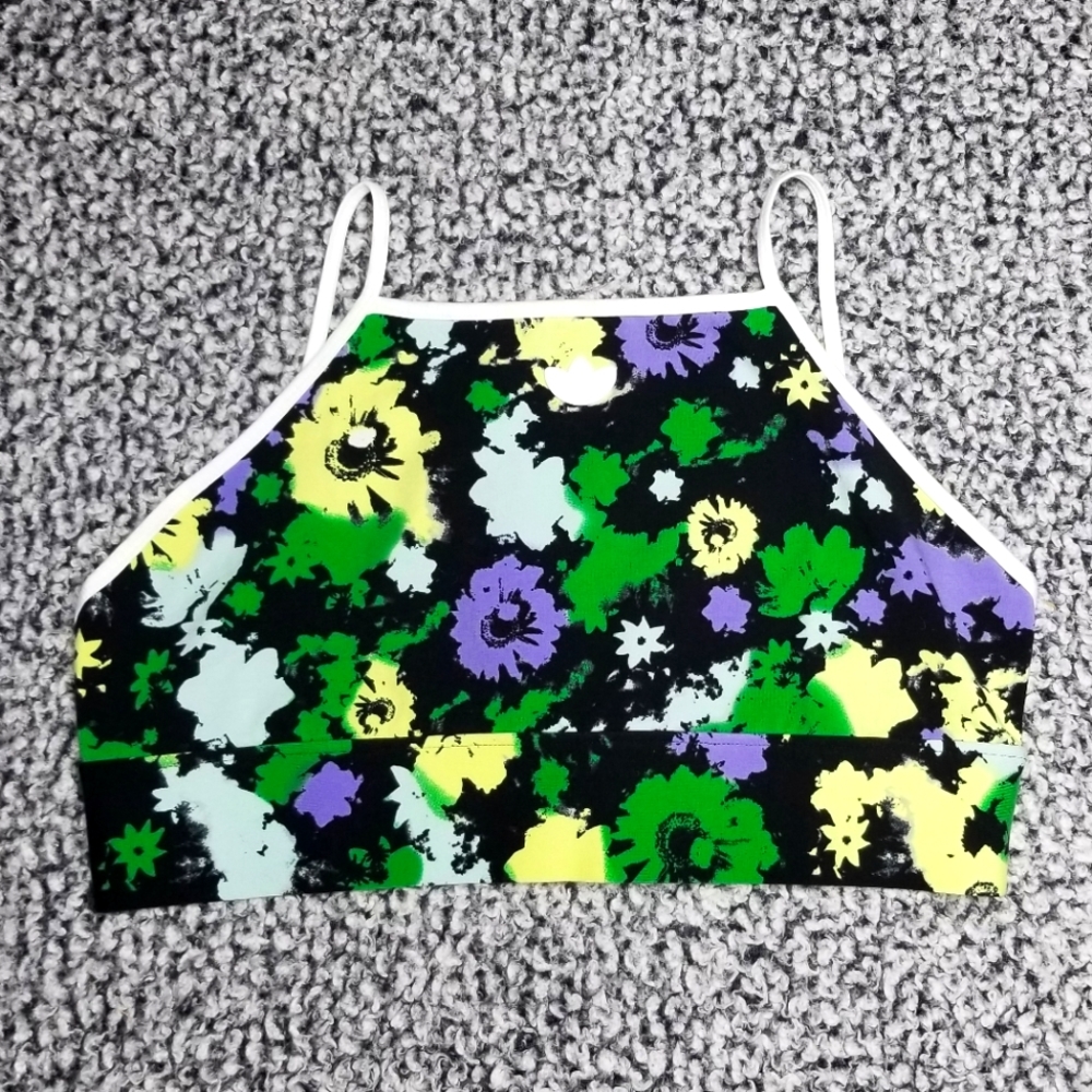 NWT Adidas Originals Multicolored Floral Bra Top